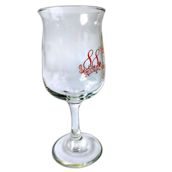 1988 Prom Wine Glass Prom 88 Forever and Always Stemmed - Picture 2 of 4